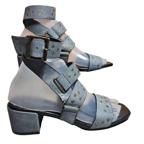 Kelsi Dagger Size 6 Brooklyn Women's Leather Studded Seabring Heeled Sandals - Picture 2 of 16